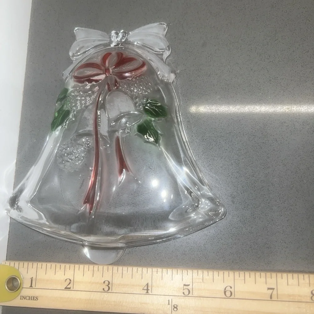 Celebrations by Mikasa Holiday Bells Clear Glass Bell Candy Dish